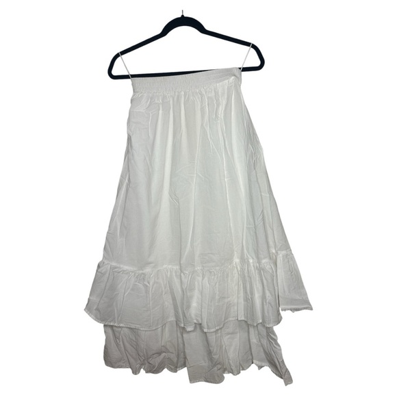 Chic White Tiered A-Line Skirt - Picture 5 of 5